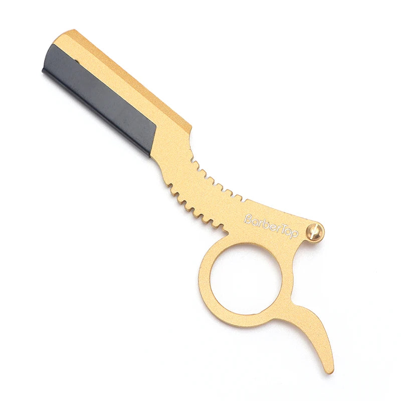 Manual Barber Razor Haircut Shaving Tool - Beard Eyebrow Trimming Blades Straight Edge for Hairdresser Professional Depilation
