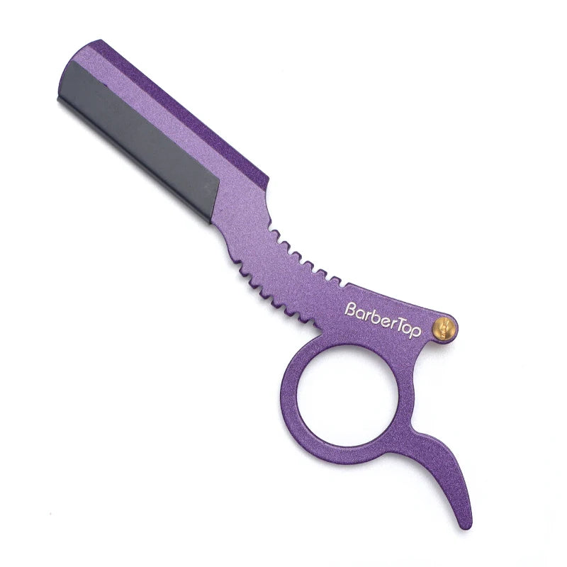 Manual Barber Razor Haircut Shaving Tool - Beard Eyebrow Trimming Blades Straight Edge for Hairdresser Professional Depilation
