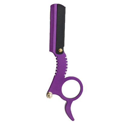 Manual Barber Razor Haircut Shaving Tool - Beard Eyebrow Trimming Blades Straight Edge for Hairdresser Professional Depilation