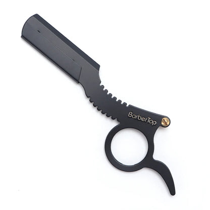 Manual Barber Razor Haircut Shaving Tool - Beard Eyebrow Trimming Blades Straight Edge for Hairdresser Professional Depilation