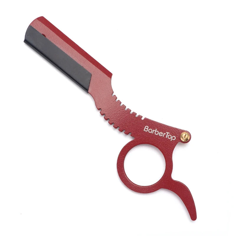 Manual Barber Razor Haircut Shaving Tool - Beard Eyebrow Trimming Blades Straight Edge for Hairdresser Professional Depilation