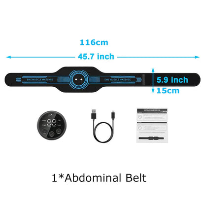 Abdominal Toning Belt EMS Muscle Stimulator Toner Waist Body Slimming Shaping Waist Arm Leg Massage Lose Weight Home Fitness