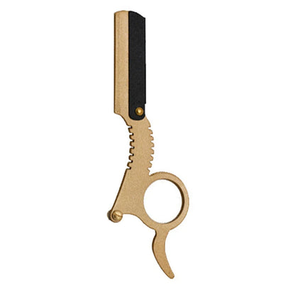 Manual Barber Razor Haircut Shaving Tool - Beard Eyebrow Trimming Blades Straight Edge for Hairdresser Professional Depilation