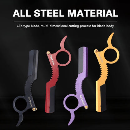 Manual Barber Razor Haircut Shaving Tool - Beard Eyebrow Trimming Blades Straight Edge for Hairdresser Professional Depilation
