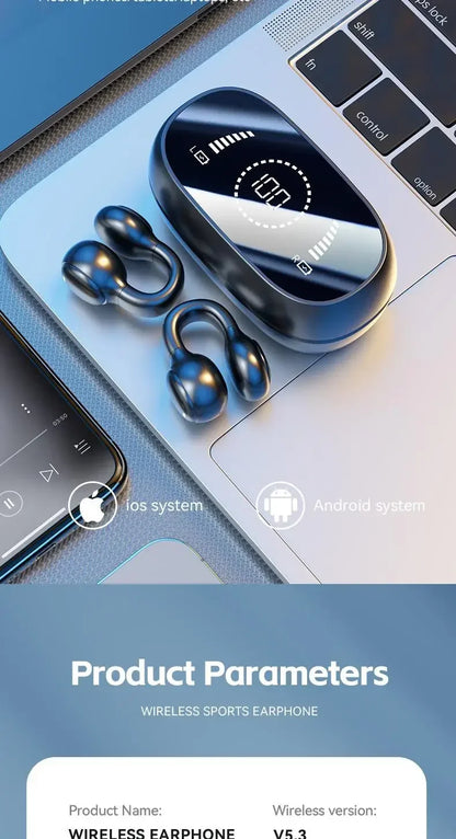 Auriculares Inalámbricos de Conducción Ósea Bluetooth 5.3 – AURICULARES DE GANCHO 5.3