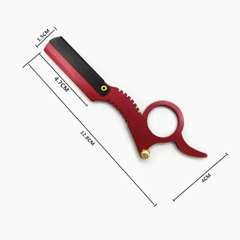 Manual Barber Razor Haircut Shaving Tool - Beard Eyebrow Trimming Blades Straight Edge for Hairdresser Professional Depilation