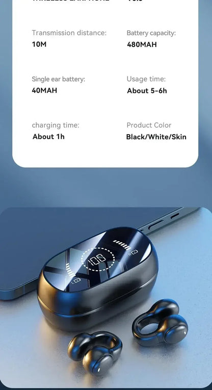 Auriculares Inalámbricos de Conducción Ósea Bluetooth 5.3 – AURICULARES DE GANCHO 5.3